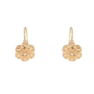 Vintage Fine Pearl Earrings In Rose Gold