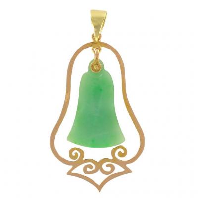 Pendentif Jade En Or Jaune