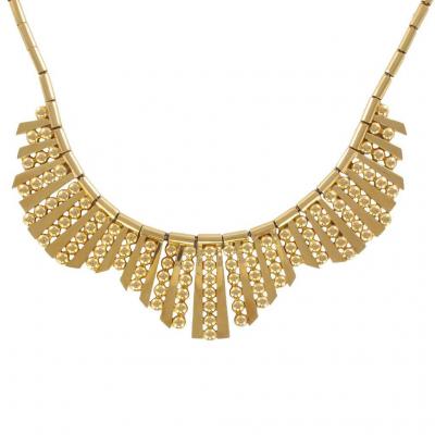 Vintage Pattern Radiant Gold Necklace