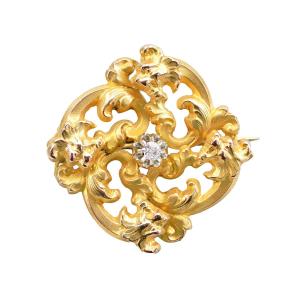 Broche Ancienne Art Nouveau Diamant