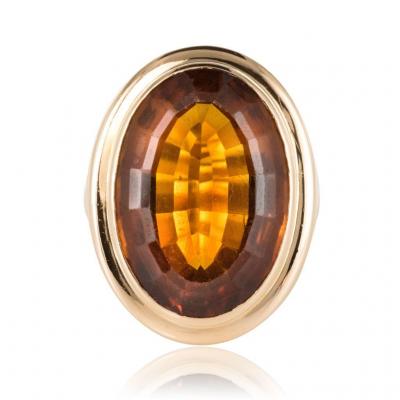 Vintage Yellow Gold Citrine Ring