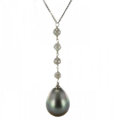 Tahitian Pearls And Diamond Pearls Necklace