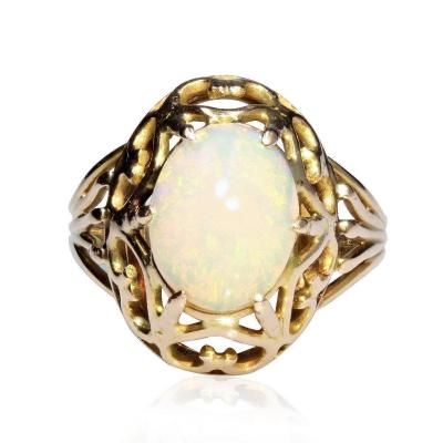 Vintage Opal And Rose Gold Ring