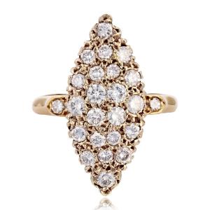 Bague Marquise Diamants Vintage