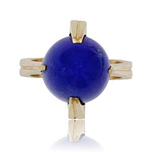 Vintage Gold And Lapis Lazuli Ring