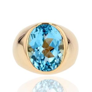 Topaz Ring Gold Bangle