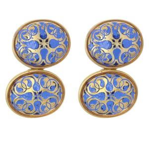 Antique Gold And Enamel Cufflinks