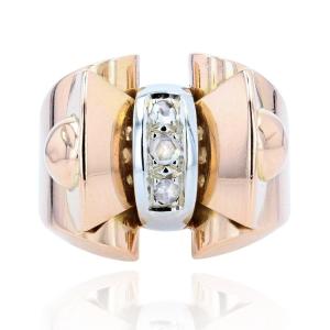 Rose Cut Diamond Tank Ring