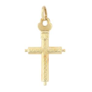 Chiselled Regional Cross Yellow Gold