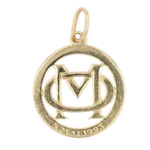 Yellow Gold Initials Pendant