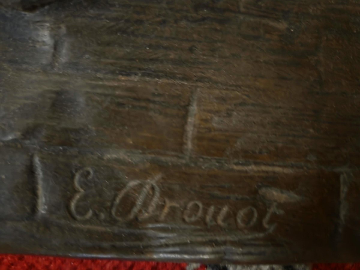 sculpture bronze edouard drouot la rixe-photo-2