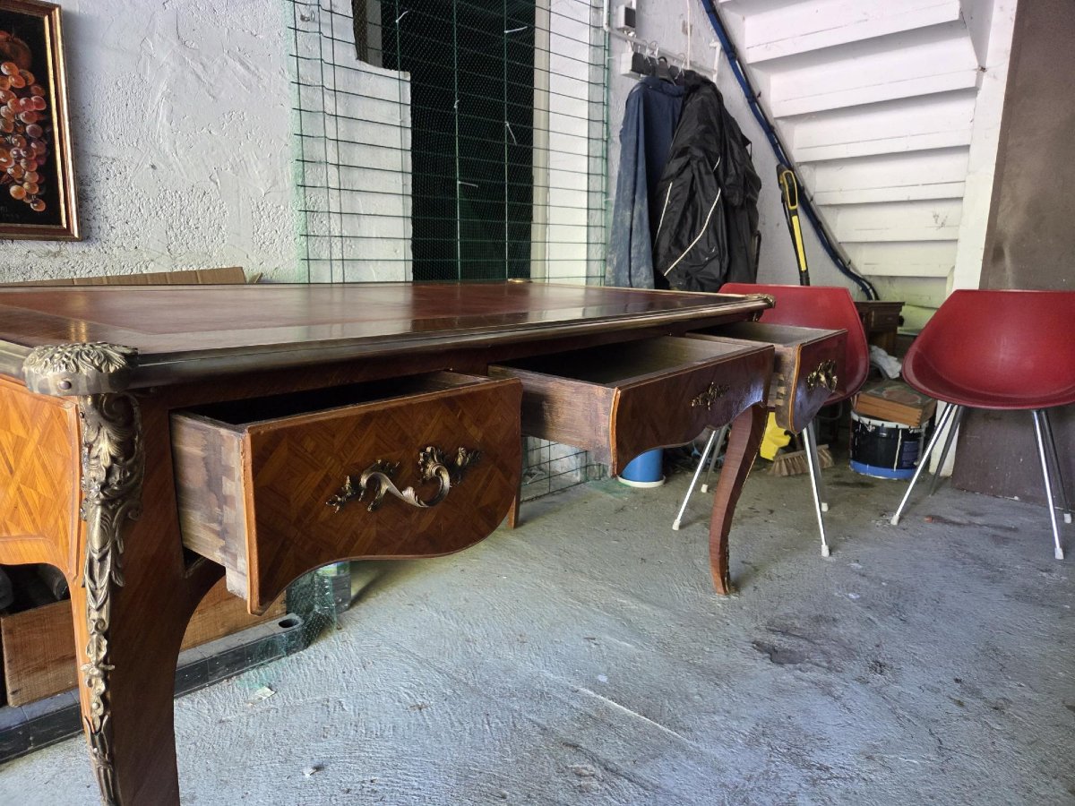 bureau plat style louis xv-photo-3