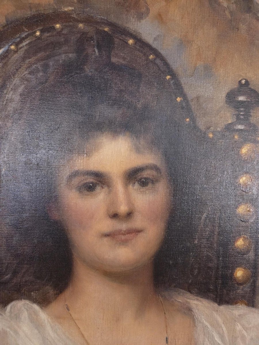 R.E.Morrison portait de jeune fille datée 1898-photo-4