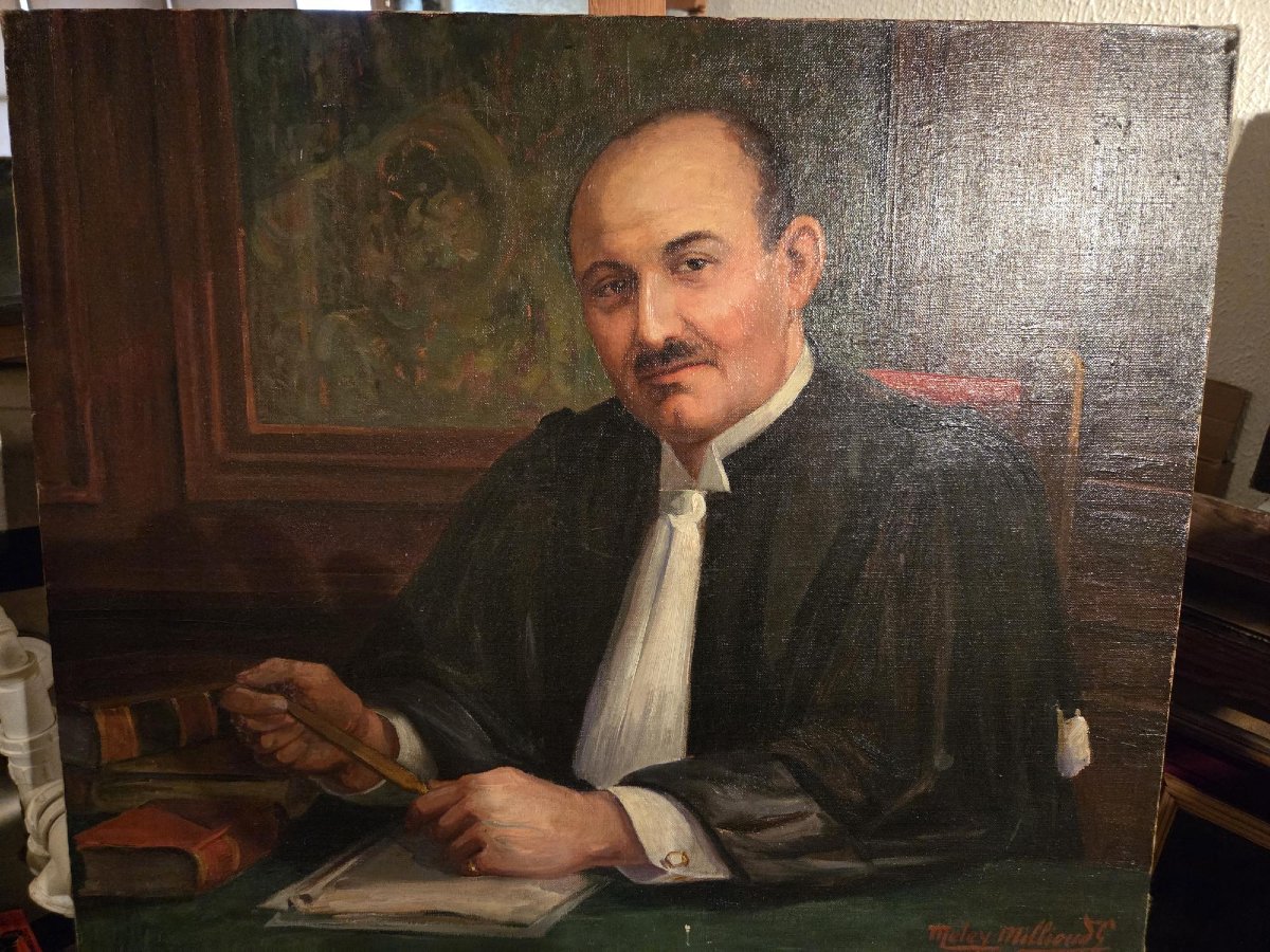 portrait d'un avocat signé Meley-Milloud