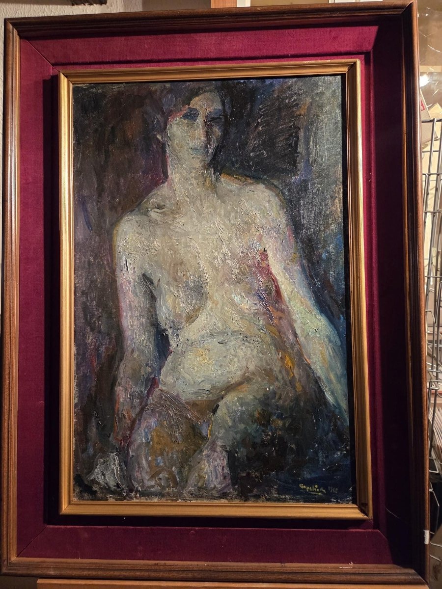 nue sur toile