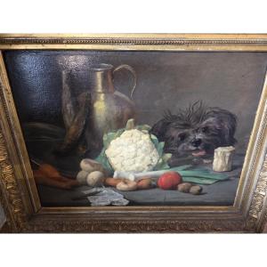 Still Life With A Dog And Cauliflower