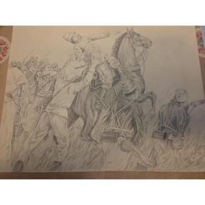 henri rudaux dessin original 16 fevrier 1916 et signé