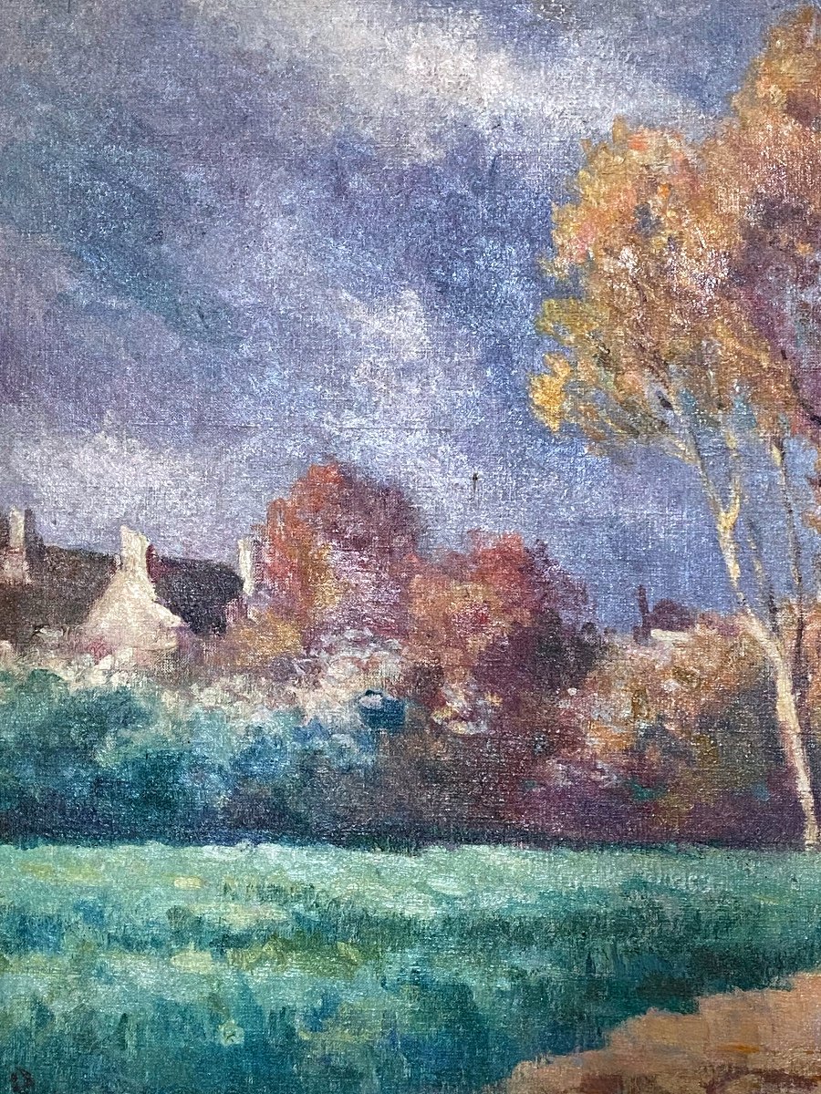 Painting  Signed   M. Luce   1905   With Certificate   Of  Authenticity-photo-4