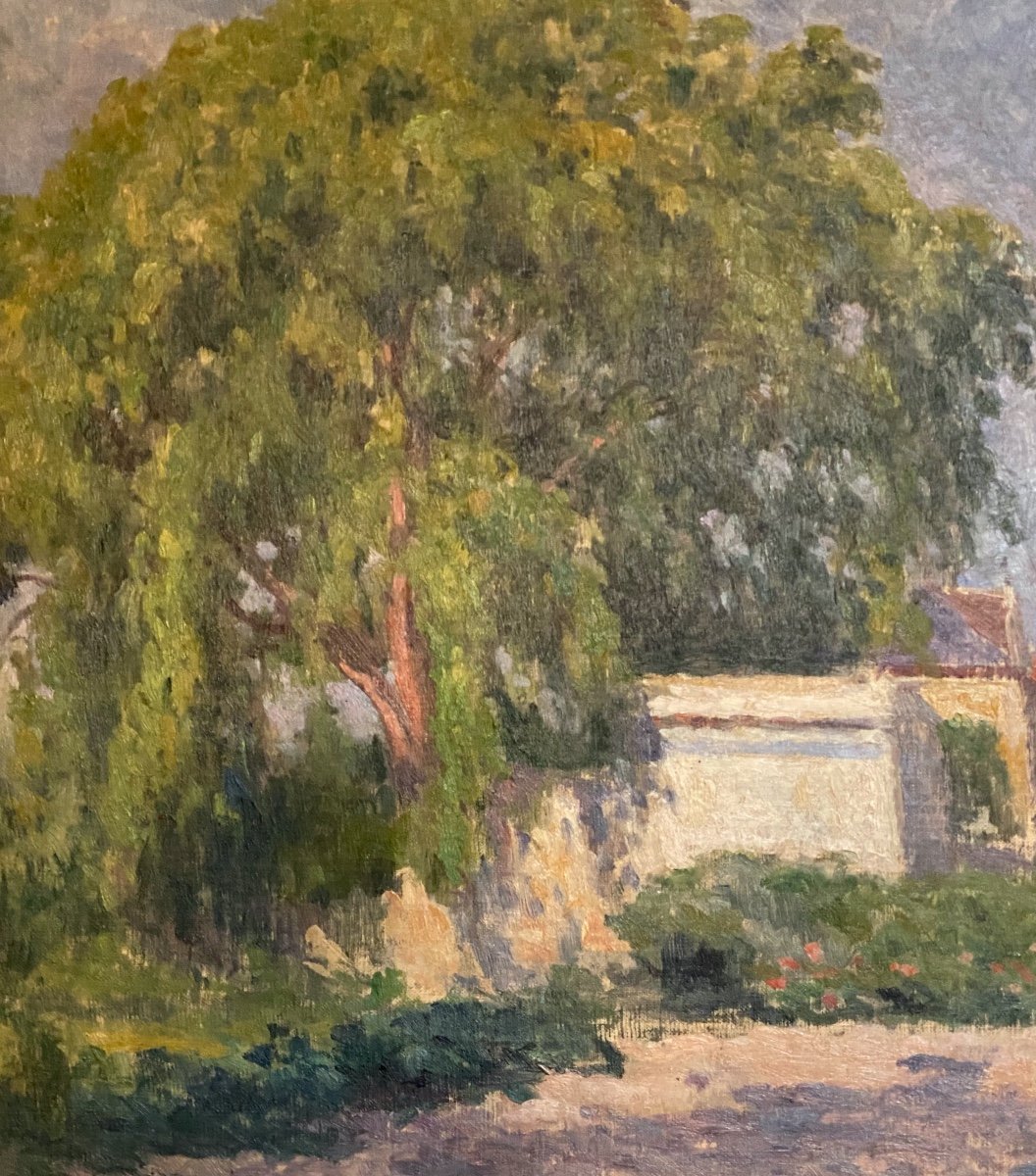 Maximilien   Luce 1902   jardin  ensoleillé  chez   CHARPENTIER  Avec  Certificat De Mdme Bazetoux-photo-3
