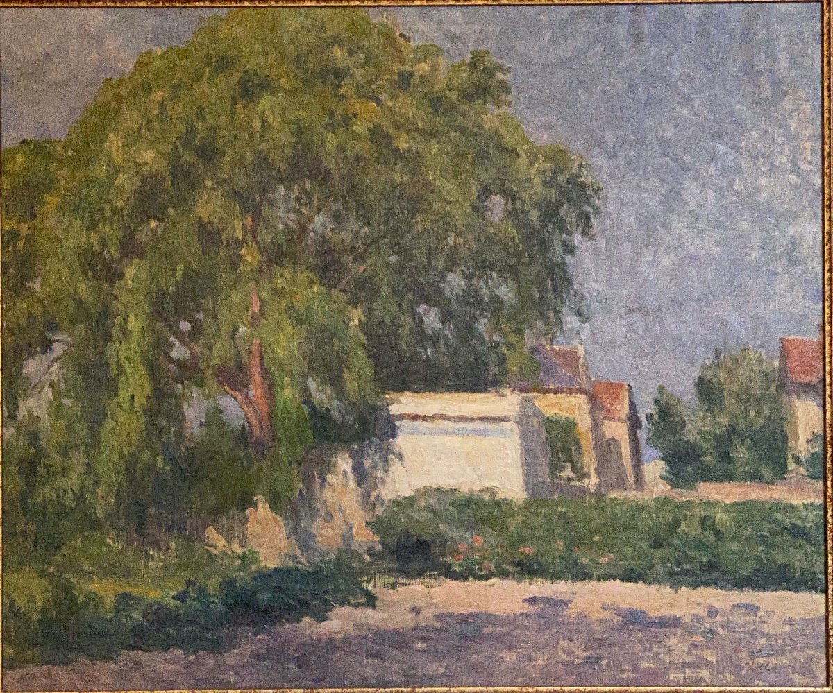 Maximilien   Luce 1902   jardin  ensoleillé  chez   CHARPENTIER  Avec  Certificat De Mdme Bazetoux-photo-1