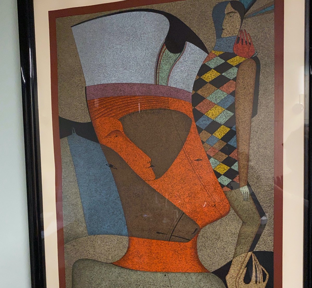 Pierrot Color Lithograph On Japanese Paper Signed Mikhaiel Chemiakine