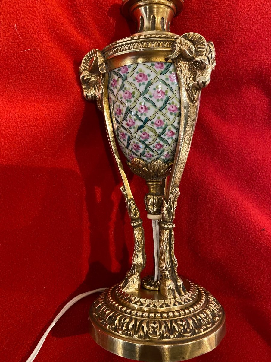 Cassolette  Tripode En Porcelaine De Sevres Bronze Dorés Louis XVI Directoire-photo-2
