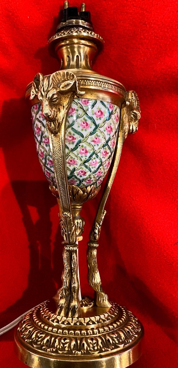 Cassolette  Tripode En Porcelaine De Sevres Bronze Dorés Louis XVI Directoire-photo-5