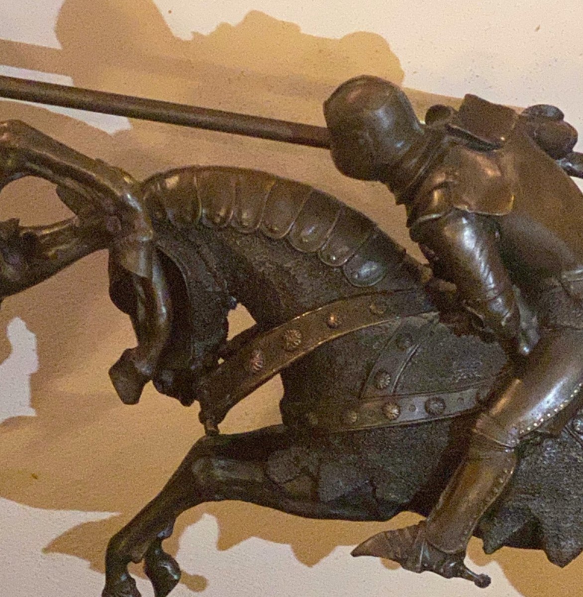 COMBAT   Duc De Clarance contre  Chevalier De La Fontaine  Signé  Cte  Nieuwerkerke  1858-photo-1