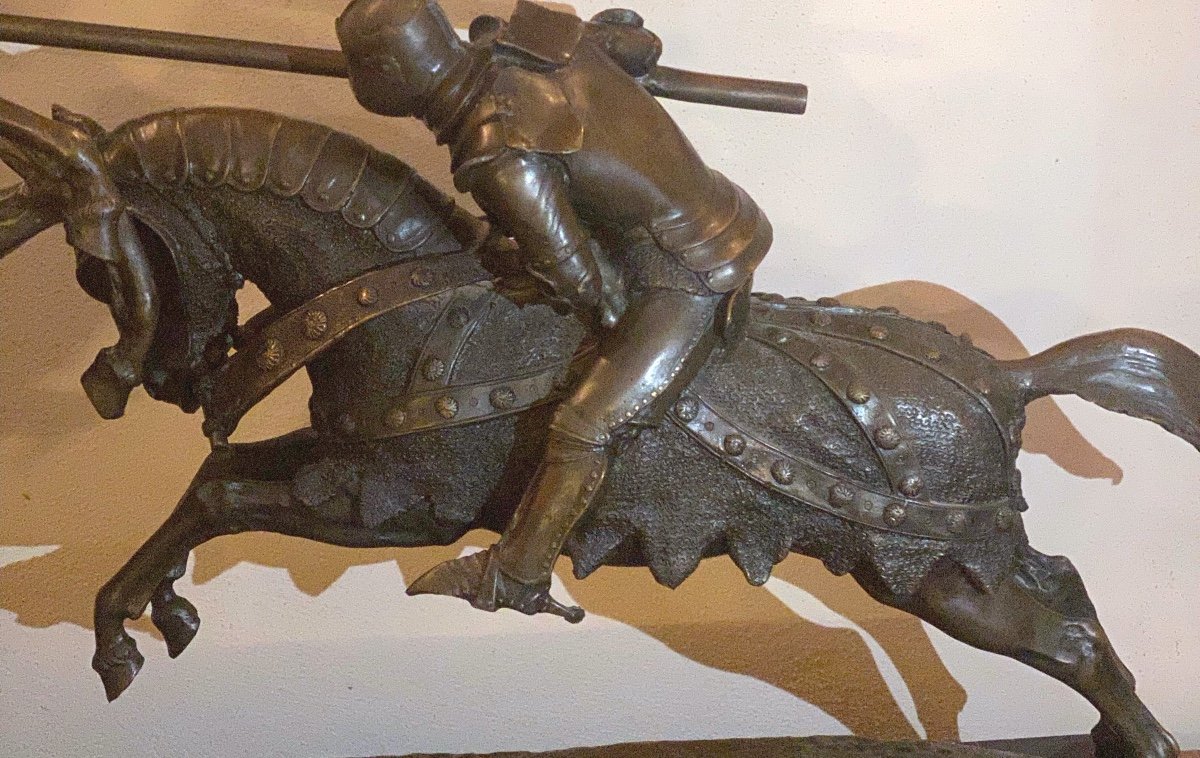COMBAT   Duc De Clarance contre  Chevalier De La Fontaine  Signé  Cte  Nieuwerkerke  1858-photo-6