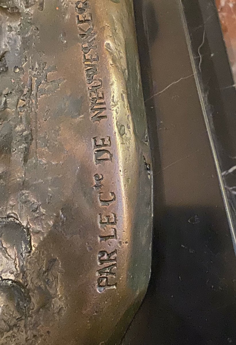 COMBAT   Duc De Clarance contre  Chevalier De La Fontaine  Signé  Cte  Nieuwerkerke  1858-photo-8