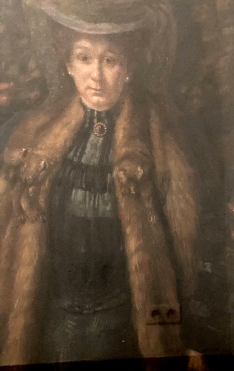  Grand  Portrait  Sur Toile  Présumé De La Grande Dame De Champagne  Signé Henry De Groux 1906-photo-5