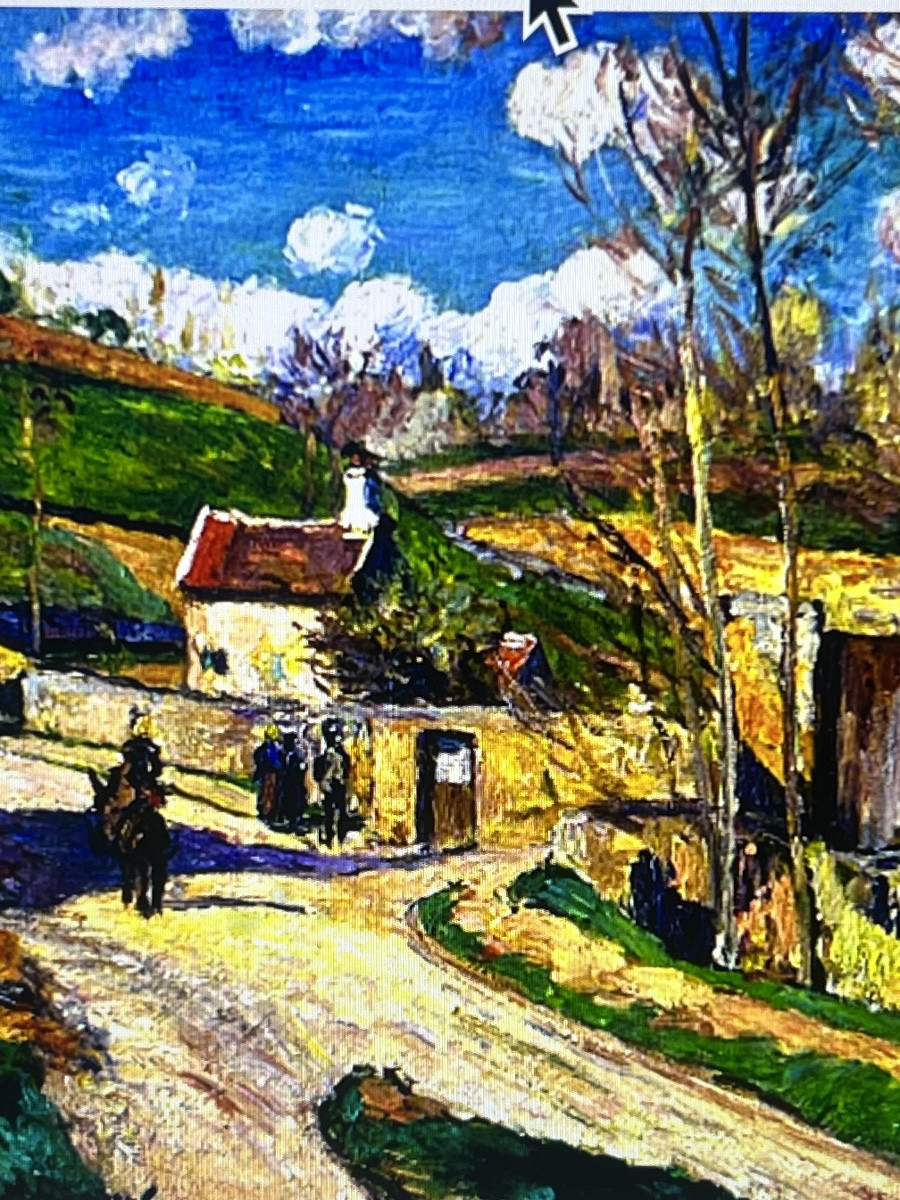 Village  XIX è   post - Impressionniste    MONOGRAMMÉ   C.P   .att:  Camille  Pissarro -photo-8
