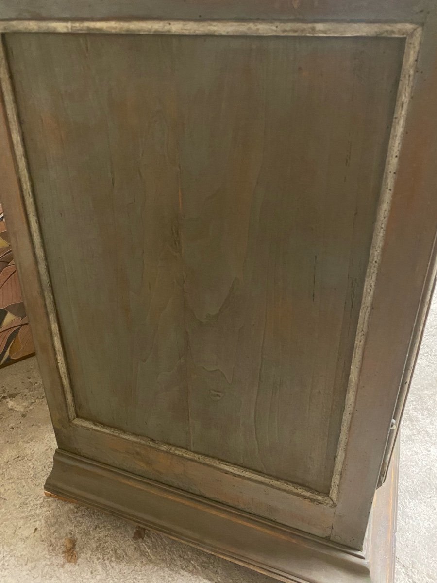 Bahut  Provençal    Epoque Louis XIV- Régence    à Deux  Vantaux  à Patine   Vieux Gris Bleu -photo-7
