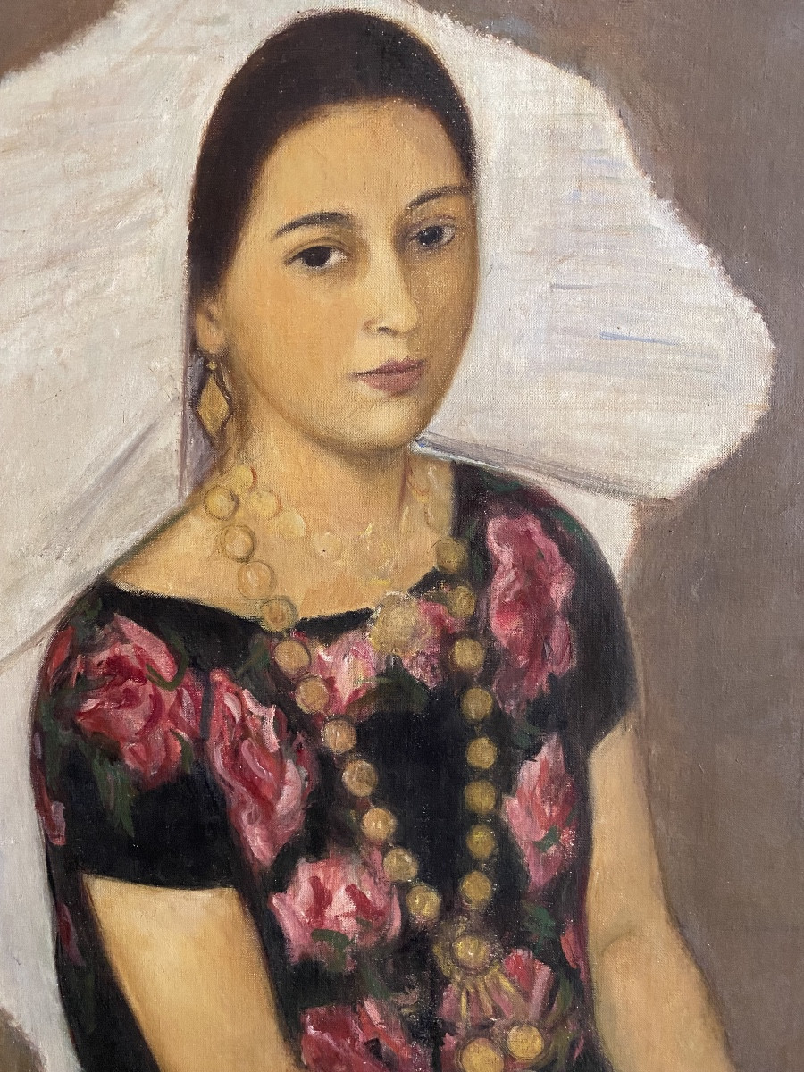 Portrait Of A Woman In A Traditional South American Costume By Andrea Kormandi-photo-2