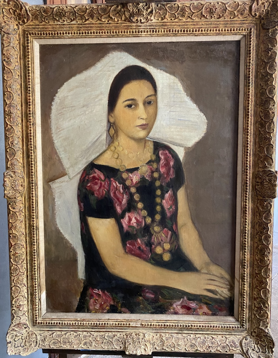 Portrait Of A Woman In A Traditional South American Costume By Andrea Kormandi