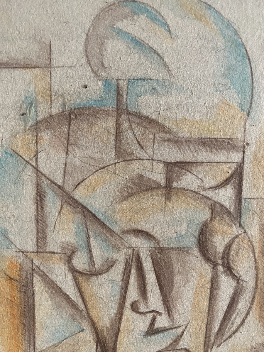 Gouché Drawing 1915 Liubov Popova Constructivist Suprematist And Cubo Futurist Artist  -photo-2