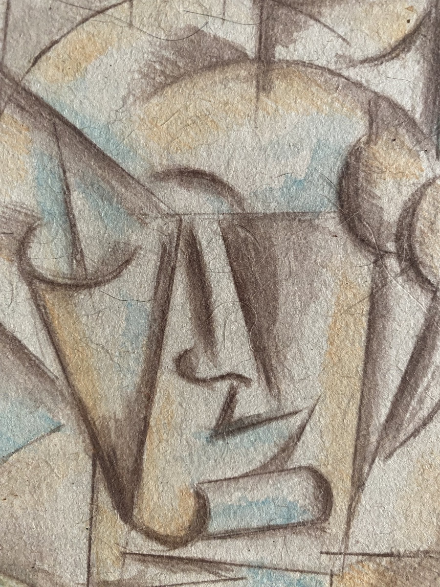 Gouché Drawing 1915 Liubov Popova Constructivist Suprematist And Cubo Futurist Artist  -photo-3