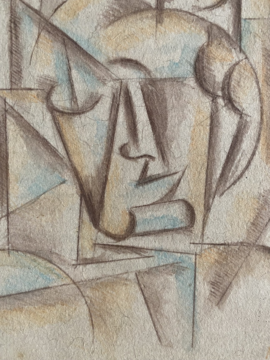 Gouché Drawing 1915 Liubov Popova Constructivist Suprematist And Cubo Futurist Artist  -photo-4