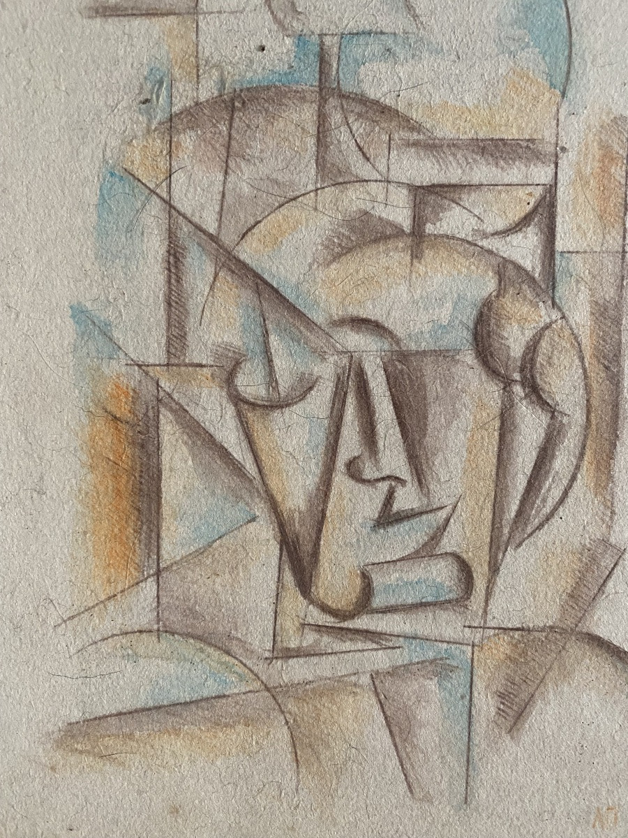 Gouché Drawing 1915 Liubov Popova Constructivist Suprematist And Cubo Futurist Artist  -photo-1