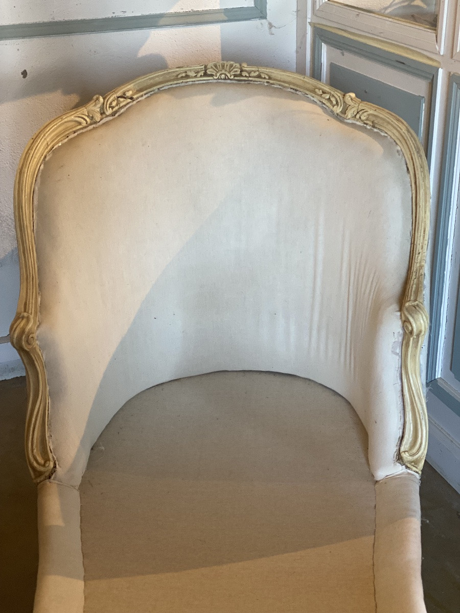 DUCHESSE   EN  BÂTEAU    EPOQUE  XVIII ème  À MOTIFS FLORAUX   SCULPTÉÉS -photo-3