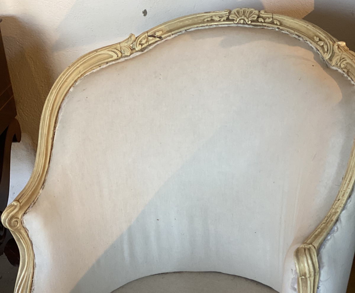 DUCHESSE   EN  BÂTEAU    EPOQUE  XVIII ème  À MOTIFS FLORAUX   SCULPTÉÉS -photo-4