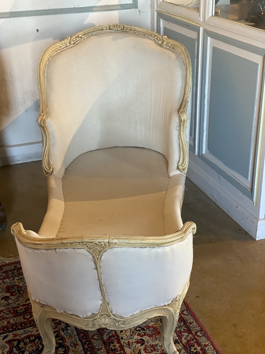 DUCHESSE   EN  BÂTEAU    EPOQUE  XVIII ème  À MOTIFS FLORAUX   SCULPTÉÉS 