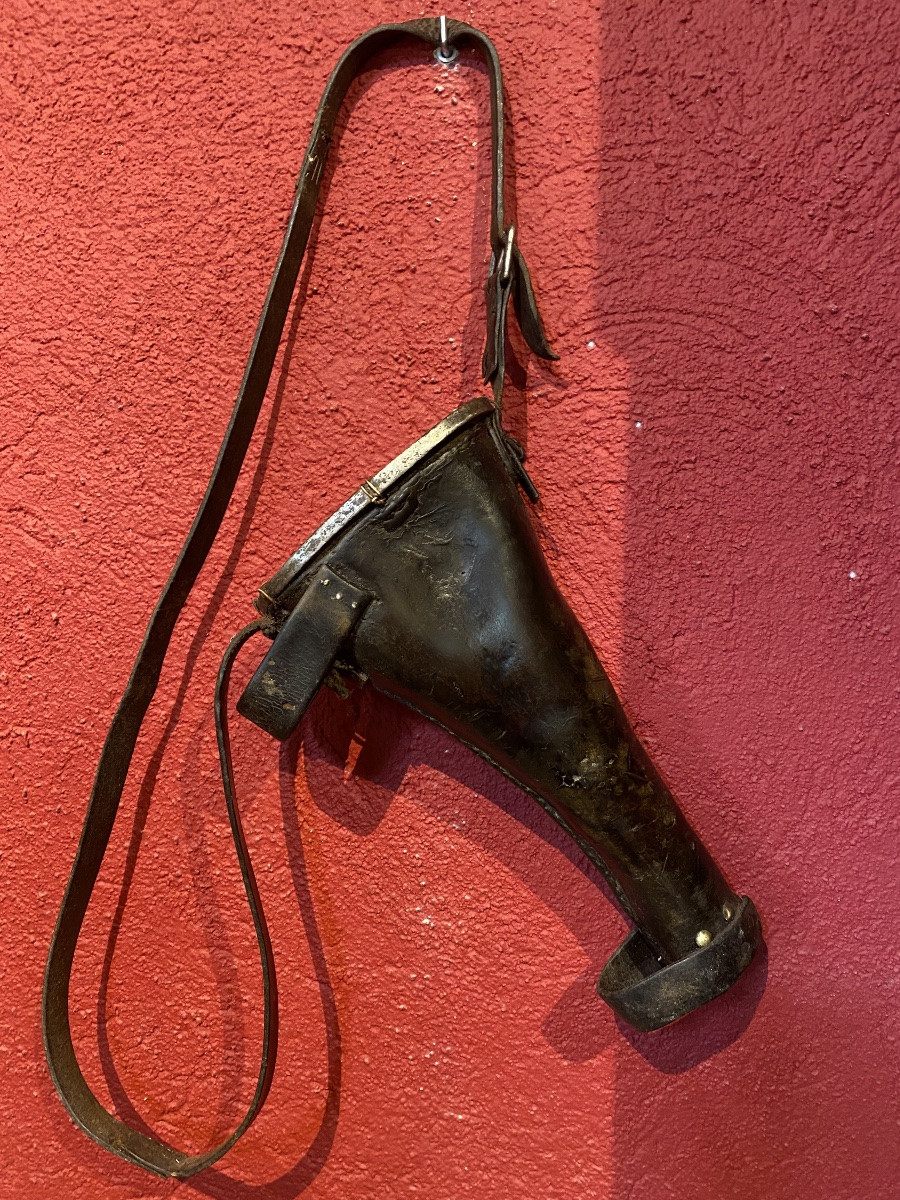 1st Empire Cavalry Cast Iron? For Pistol And Rifle In Black Leather,-photo-6