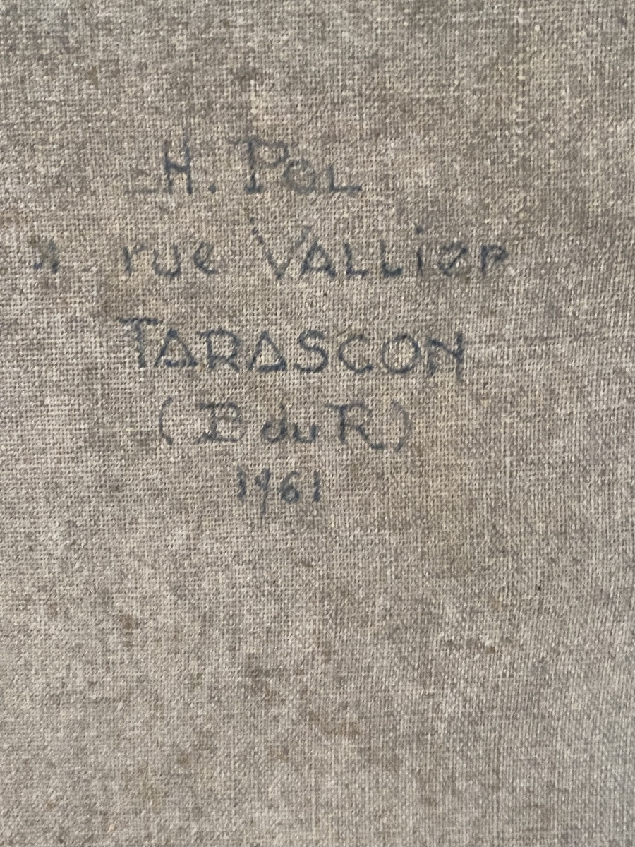 TABLEAU EXPRESSIONNISTE   PAR   Henri  POL   1961  -photo-4