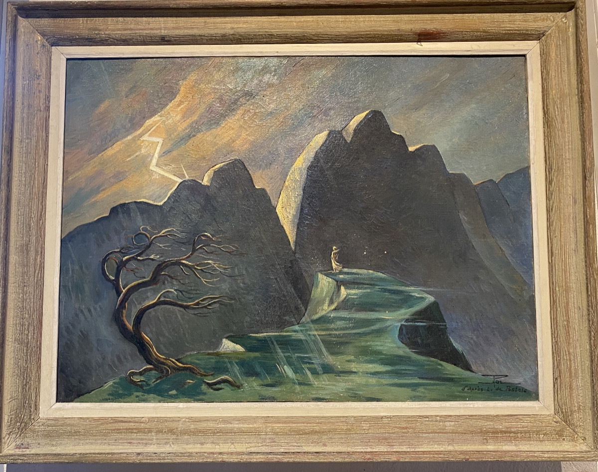 TABLEAU EXPRESSIONNISTE   PAR   Henri  POL   1961  