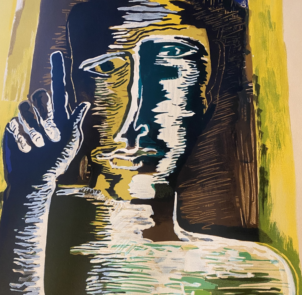 LITHOGRAPHIE   COLORIÉE     CACHET  OSSIP  ZATKIN   DU MUSÉE   À PARIS  -photo-3