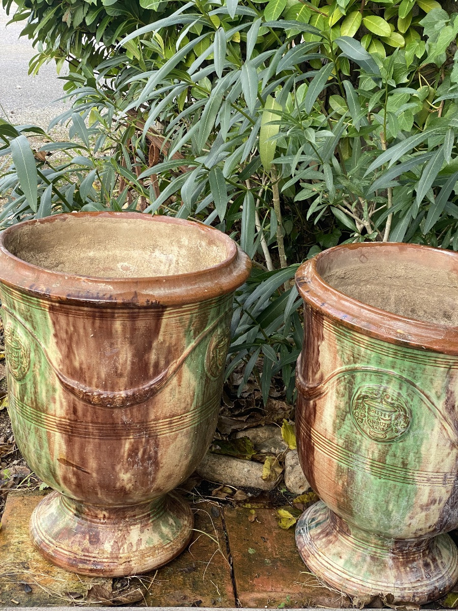  Pair Of Antique Vases From Anduze By The Children Of Boisset-photo-8