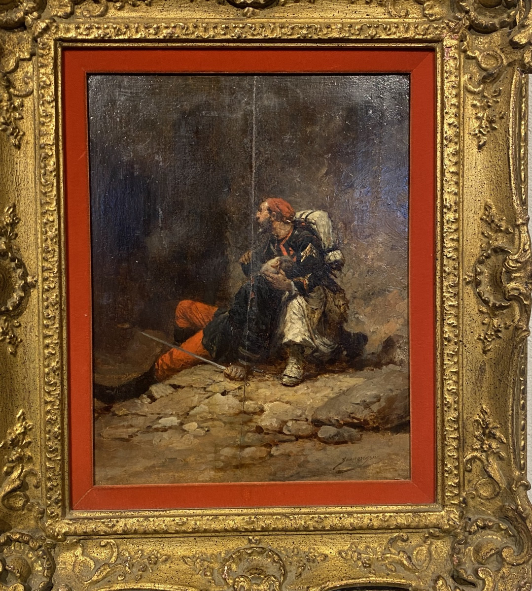 SCENE  MILITAIRE DE LA GUERRE DE 1870  par   WILFRID-CONSTANT  BEAUQUESNE   1840-1913-photo-5