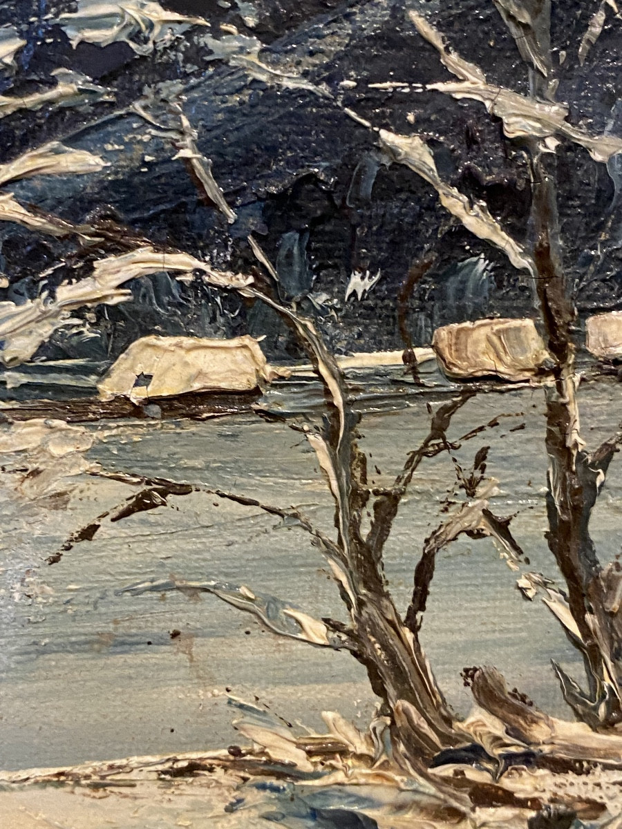 19th Century Painting: Wolves Near A Village In Russia -photo-7