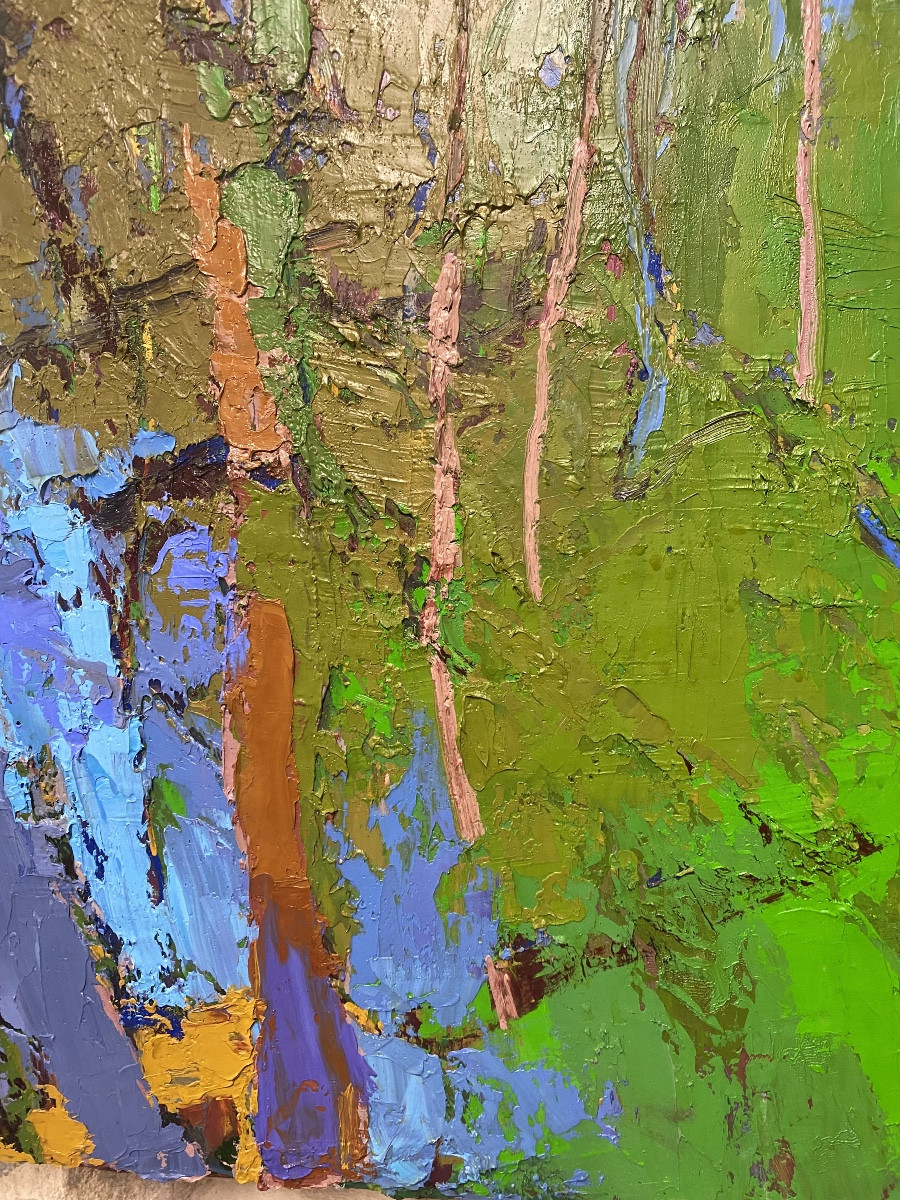 PEINTURE   ABSTRAITE HUILE SUR TOILE  XX ème-photo-4